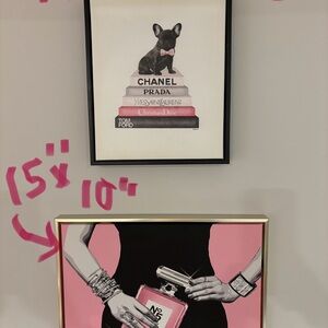 2 stylish and current wall prints. Sold as a set.